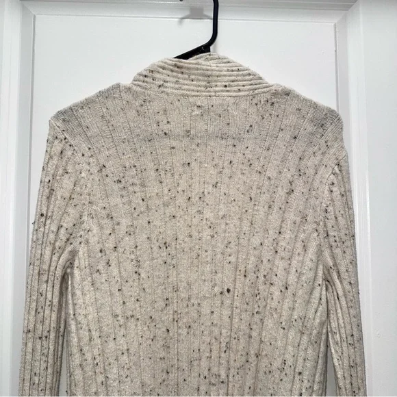 NWT William Rast Long Line Ribbed Fabric Cream Color Cardigan - Picture 5 of 6